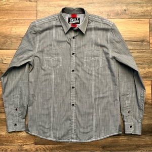 Drill Clothing Co. Large Button Down Shirt Grey EUC